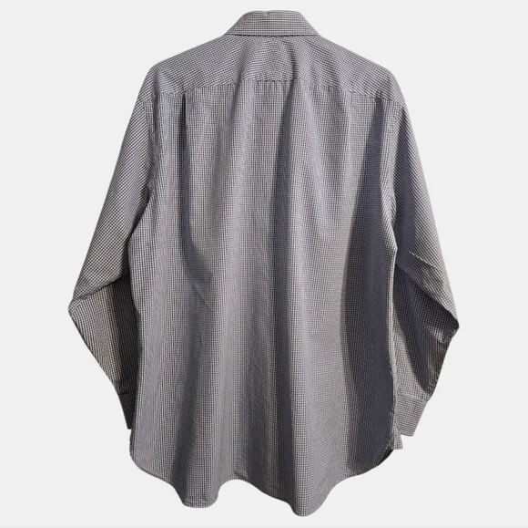 Charles Tyrwhitt Classic Fit Shirt 18x35 Blue Check Smart-Casual Professional - Picture 6 of 9